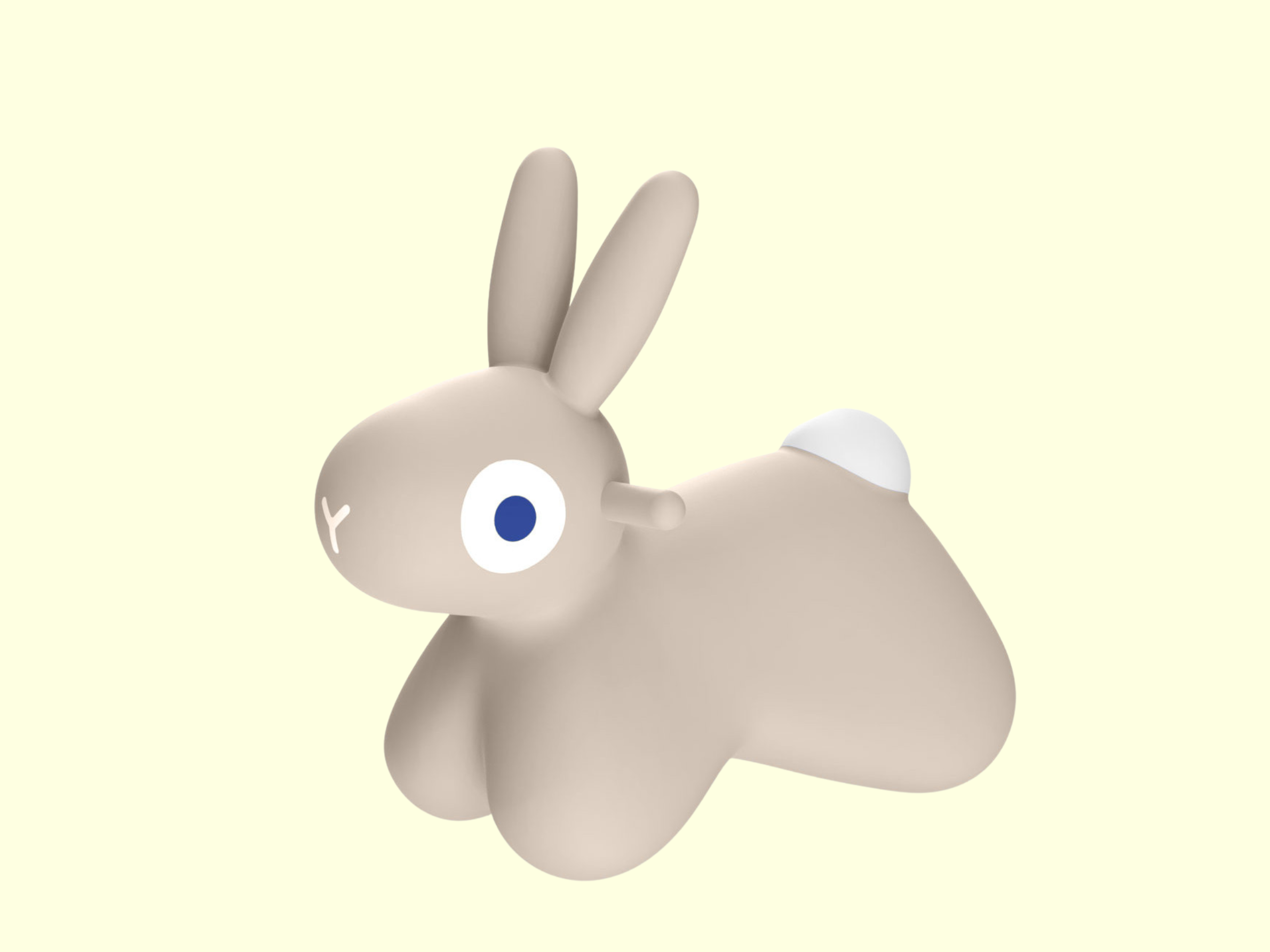 Quut Inflatable Hoppi Bunny - Warm Grey