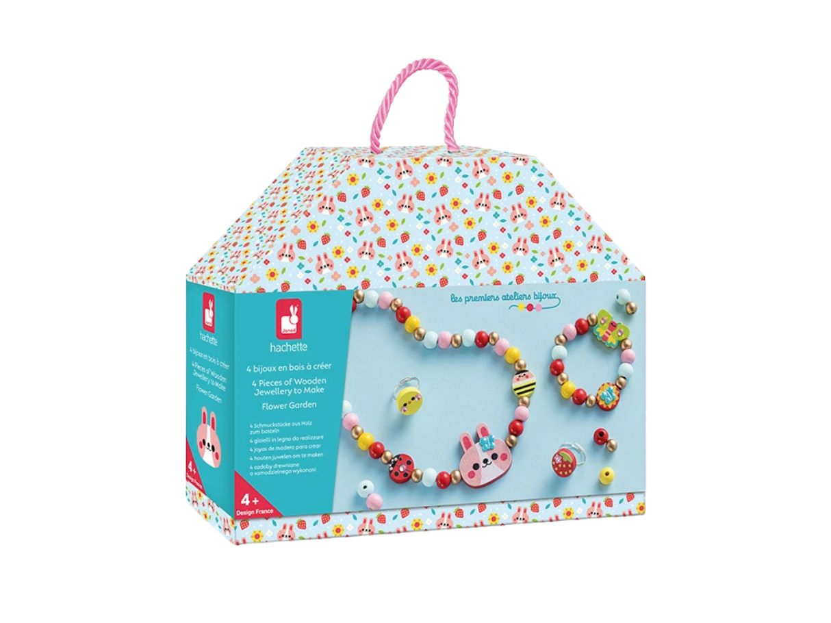 Janod Wooden Jewellery Kit - Flower Garden