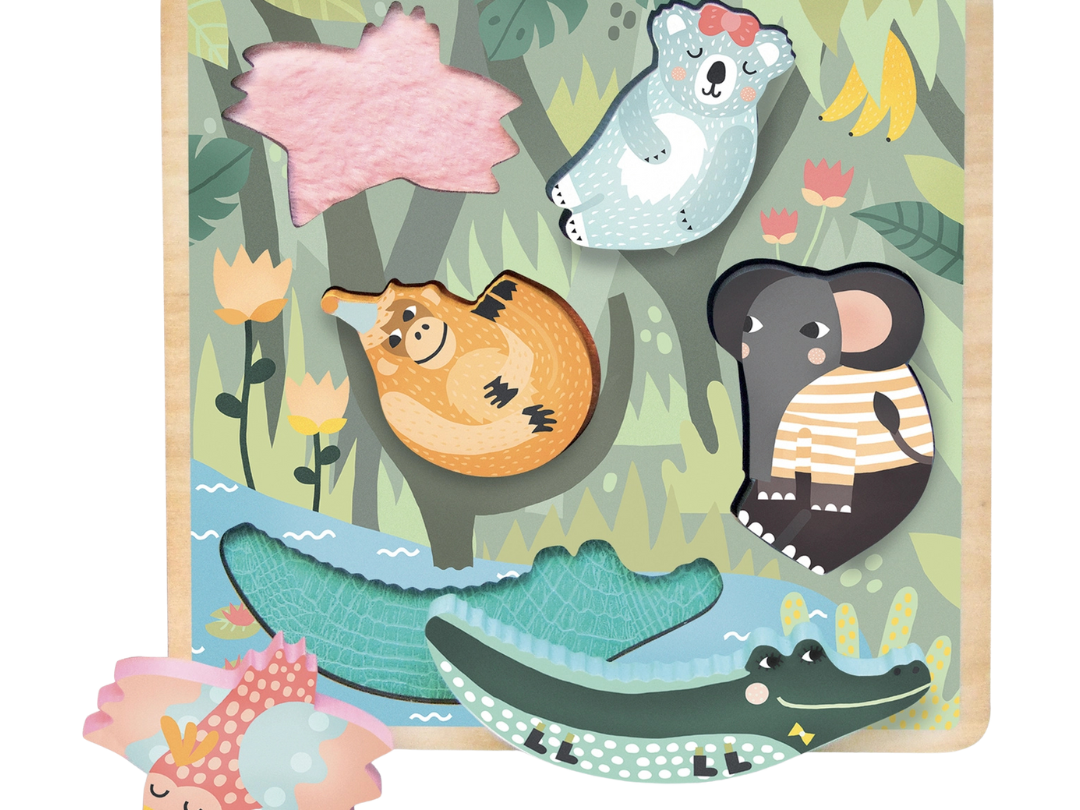 Vilac Jungle Touch n Feel Puzzle