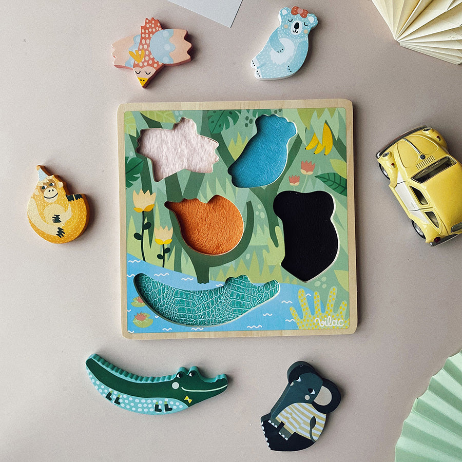 Vilac Jungle Touch n Feel Puzzle