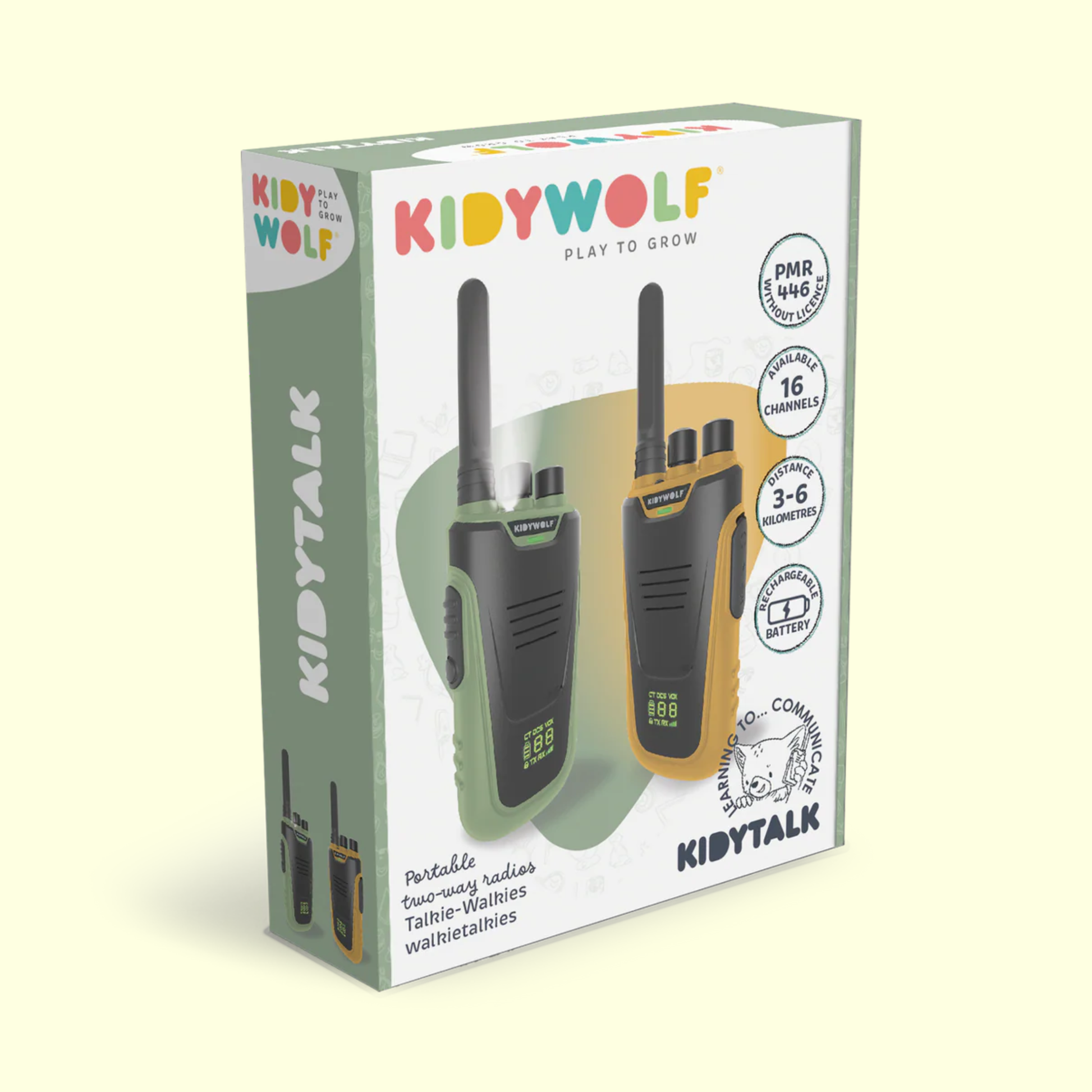 Kidywolf Kidytalk Long-Range Walkie Talkie