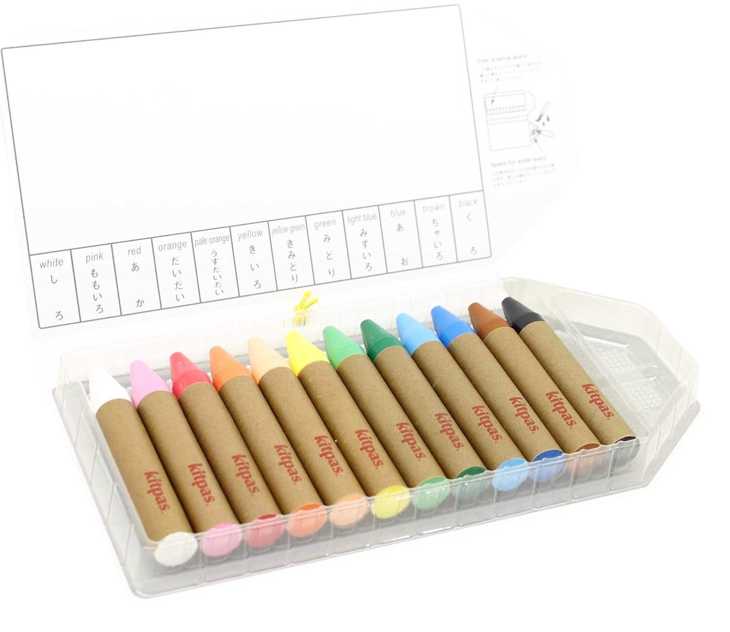 Kitpas Large Crayon 12 Pack