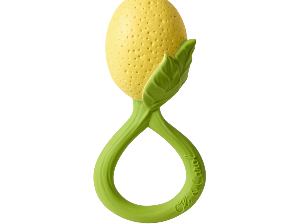Oli & Carol Lemon Rattle Teether Toy