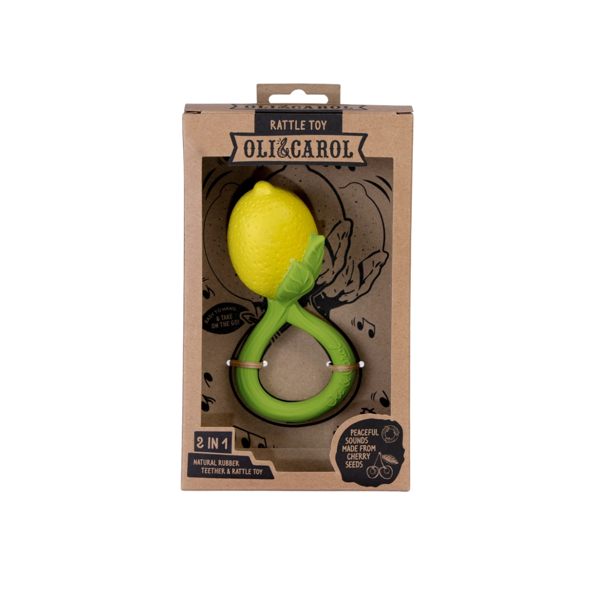 Oli & Carol Lemon Rattle Teether Toy
