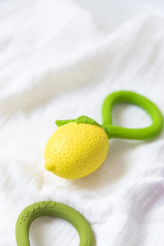 Oli & Carol Lemon Rattle Teether Toy