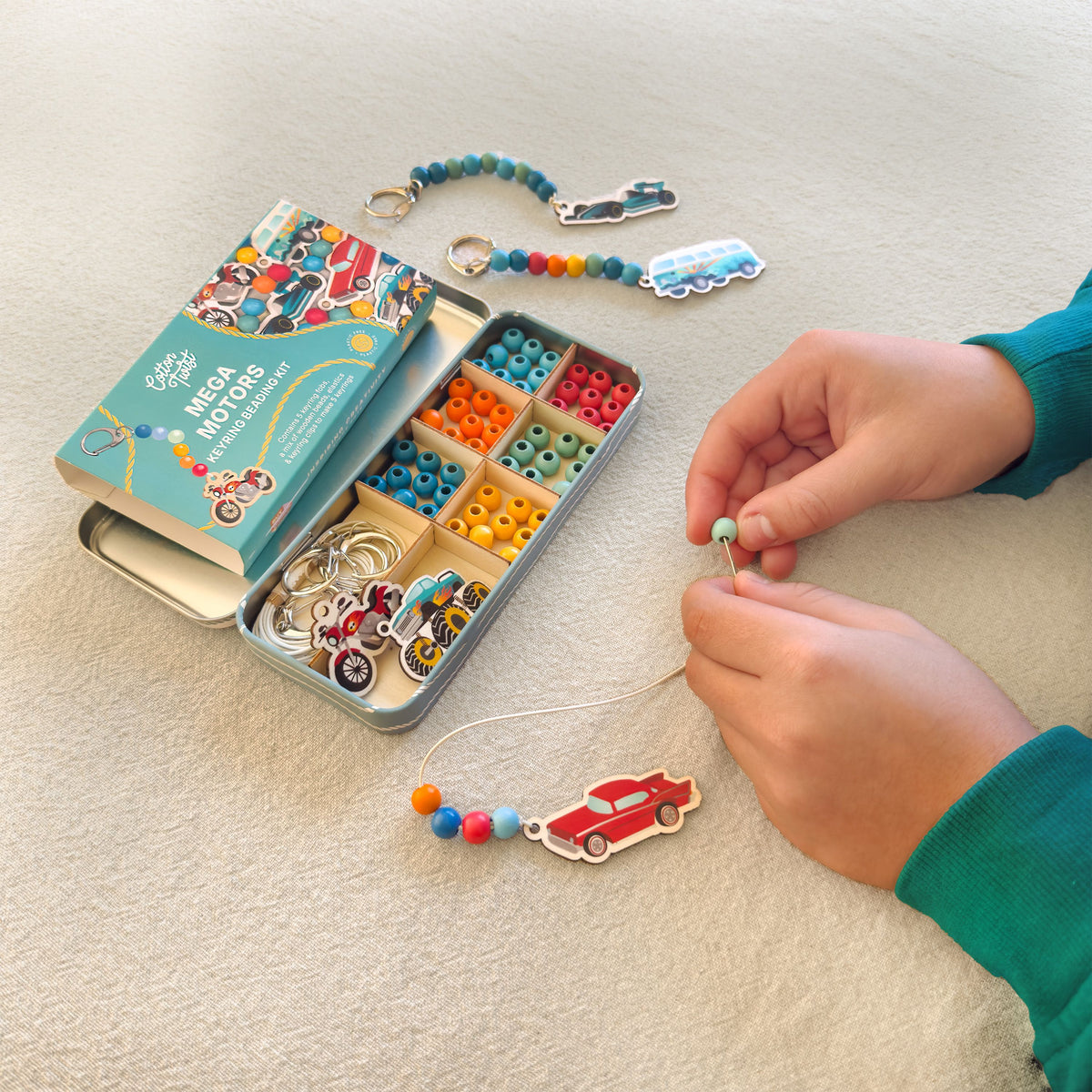 Cotton Twist Mega Motors Keyring Making Kit