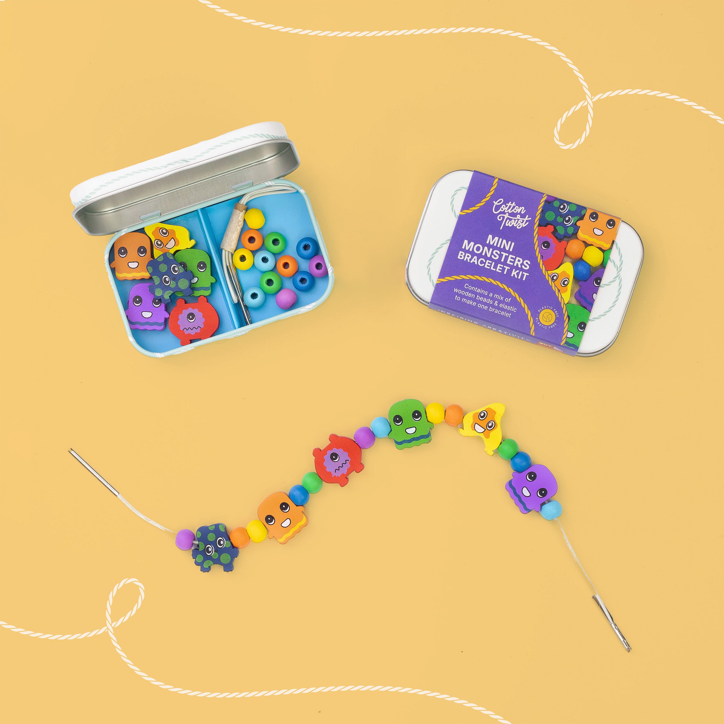 Cotton Twist Mini Monsters Bracelet Gift Kit
