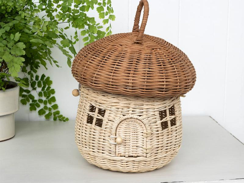 Rattan Mushroom Basket