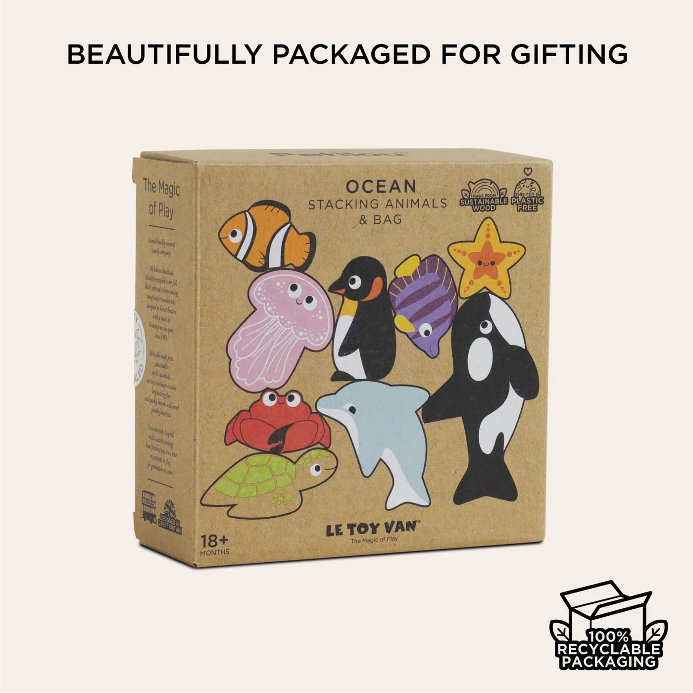 Le Toy Van Ocean Life Stacking Animals