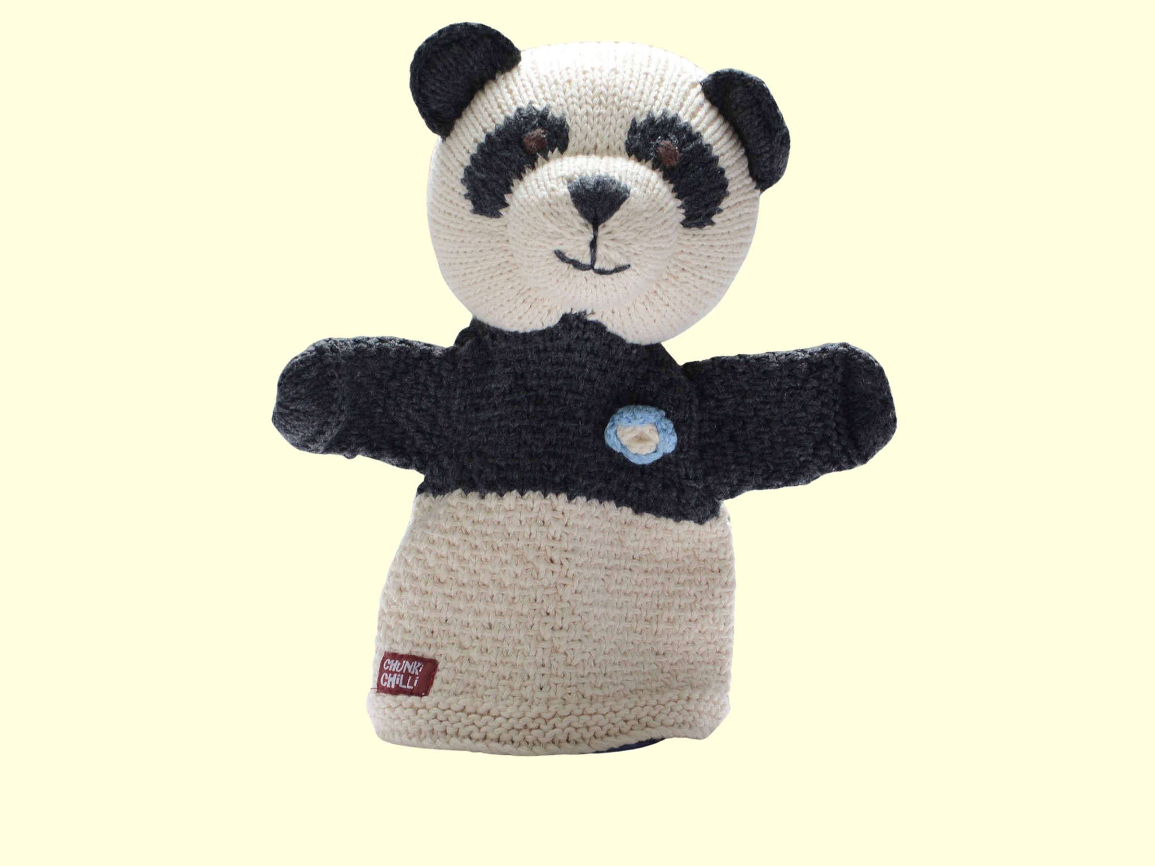 Chunki Chilli Panda Knitted Hand Puppet