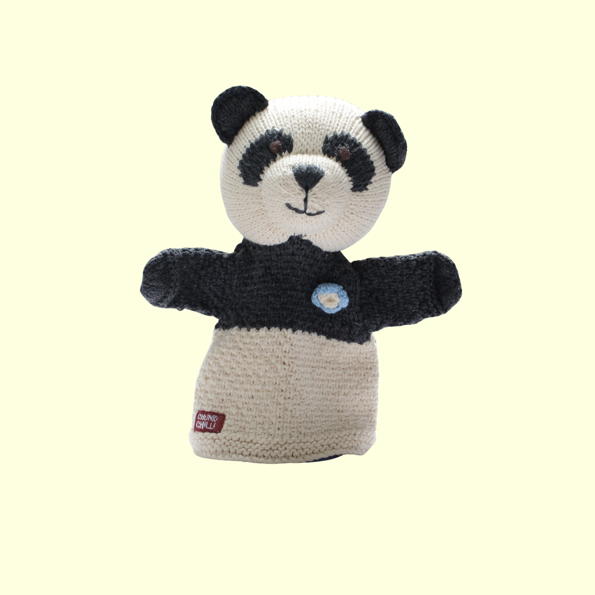 Chunki Chilli Panda Knitted Hand Puppet