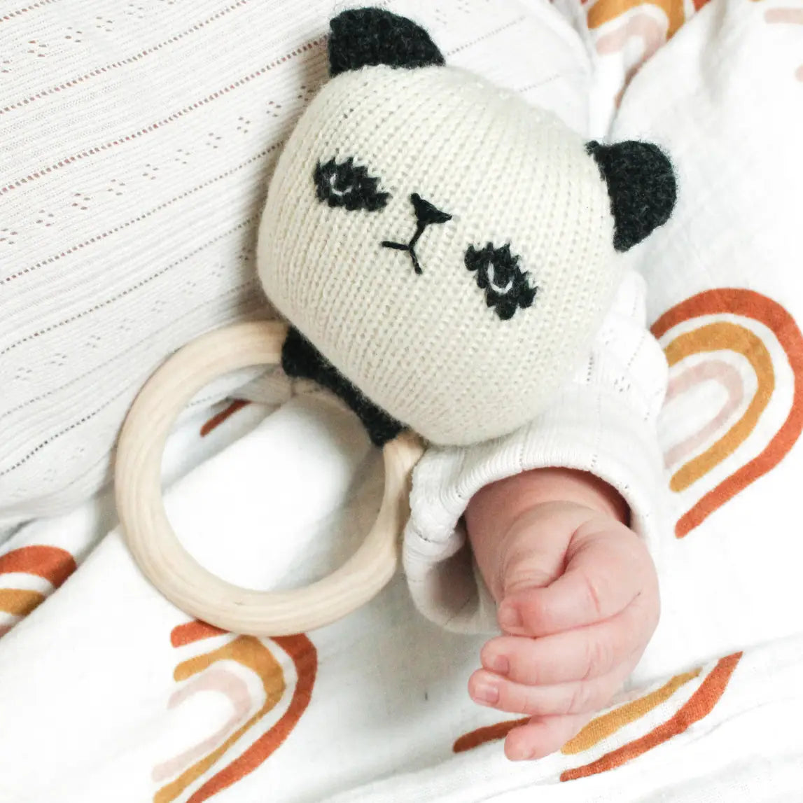 Sootie Limetree Panda Rattle Teething Ring
