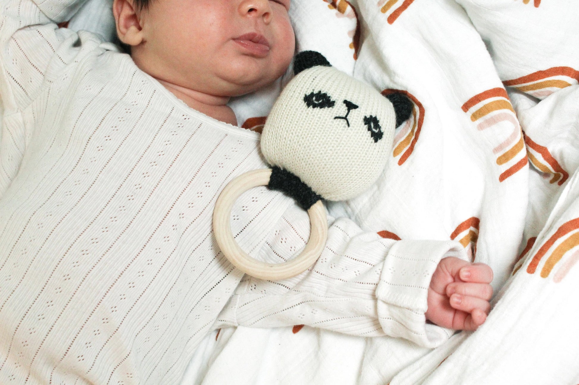 Sootie Limetree Panda Rattle Teething Ring
