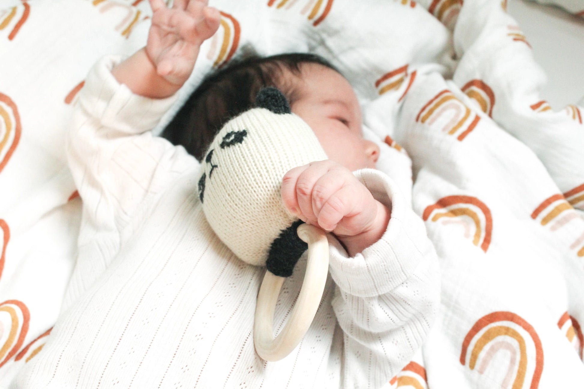 Sootie Limetree Panda Rattle Teething Ring