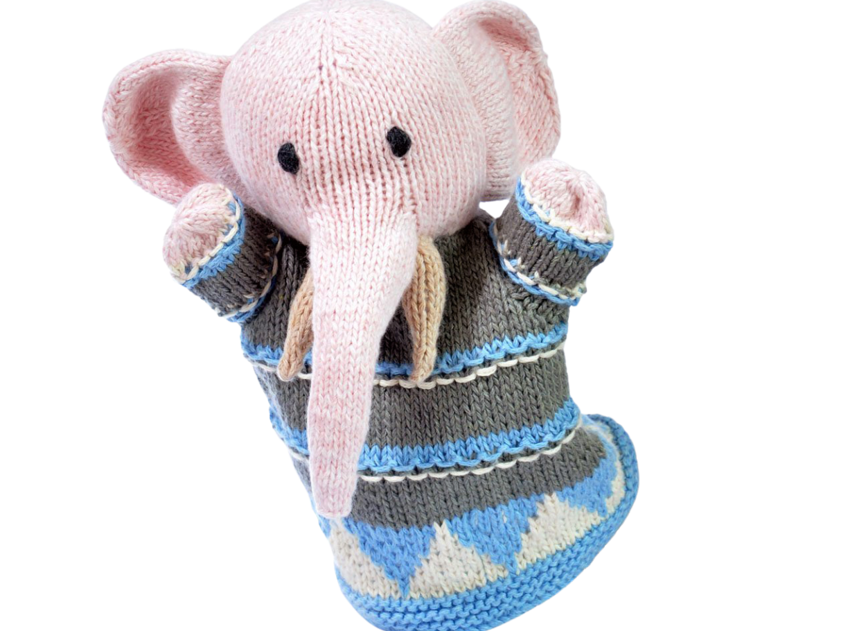 Chunki Chilli Pink Elephant Hand Puppet