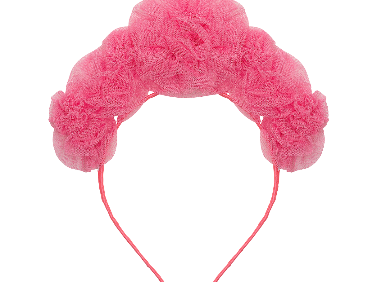 Mimi & Lula Pink Ruffle Flower Headdress