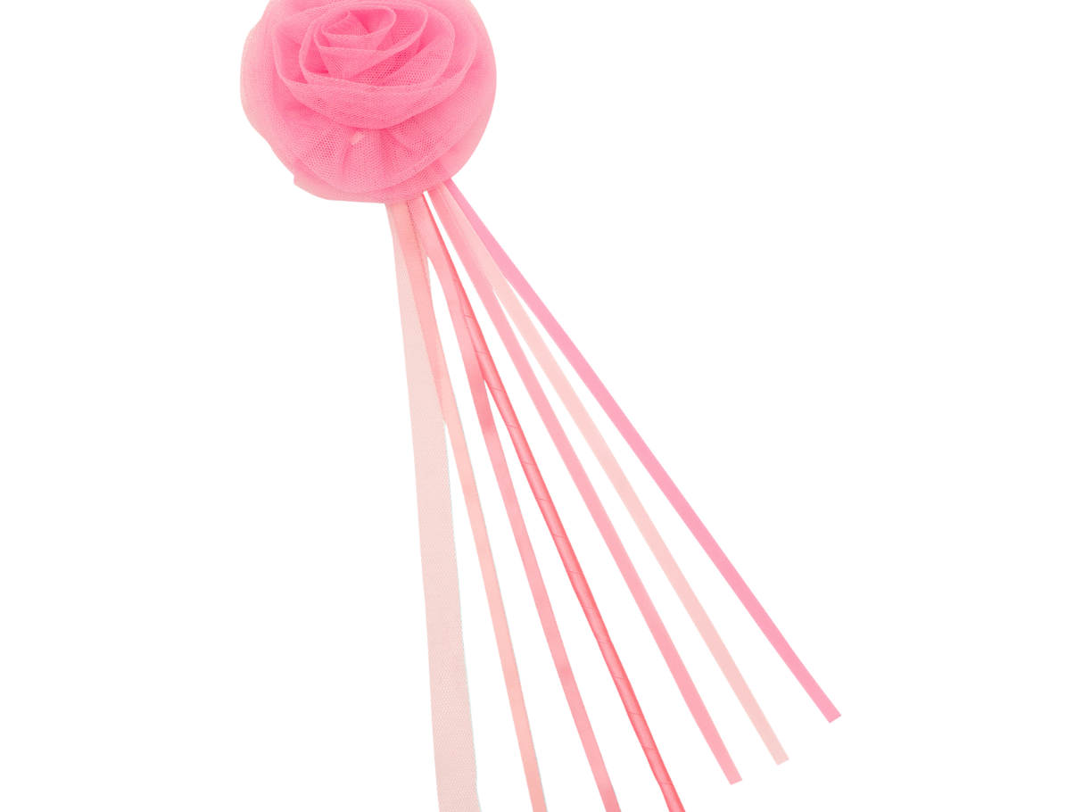 Mimi & Lula Pink Ruffle Flower Wand