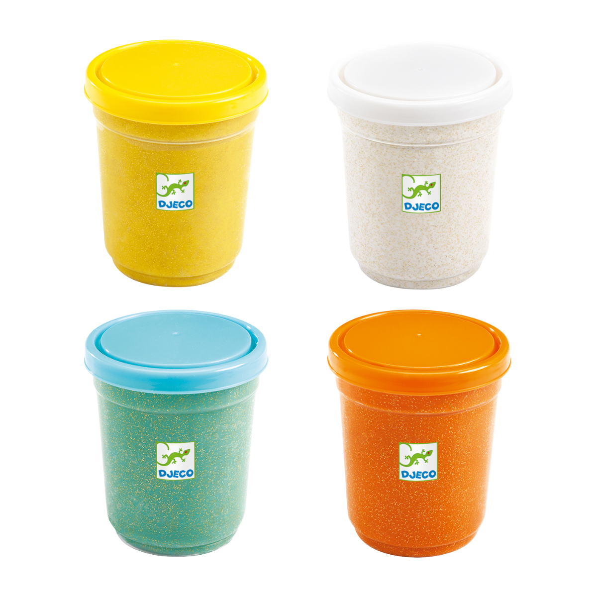 Djeco 4 Pots Glittery Play Dough