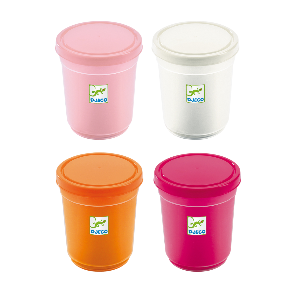 Djeco 4 Pots of Play Dough - Sweet Pastels