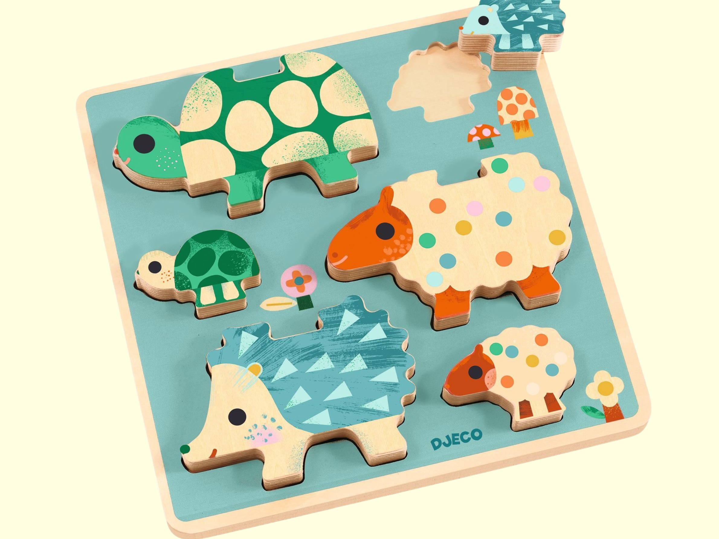 Djeco Puzz and Play Family Wooden 2-in-1 Puzzle