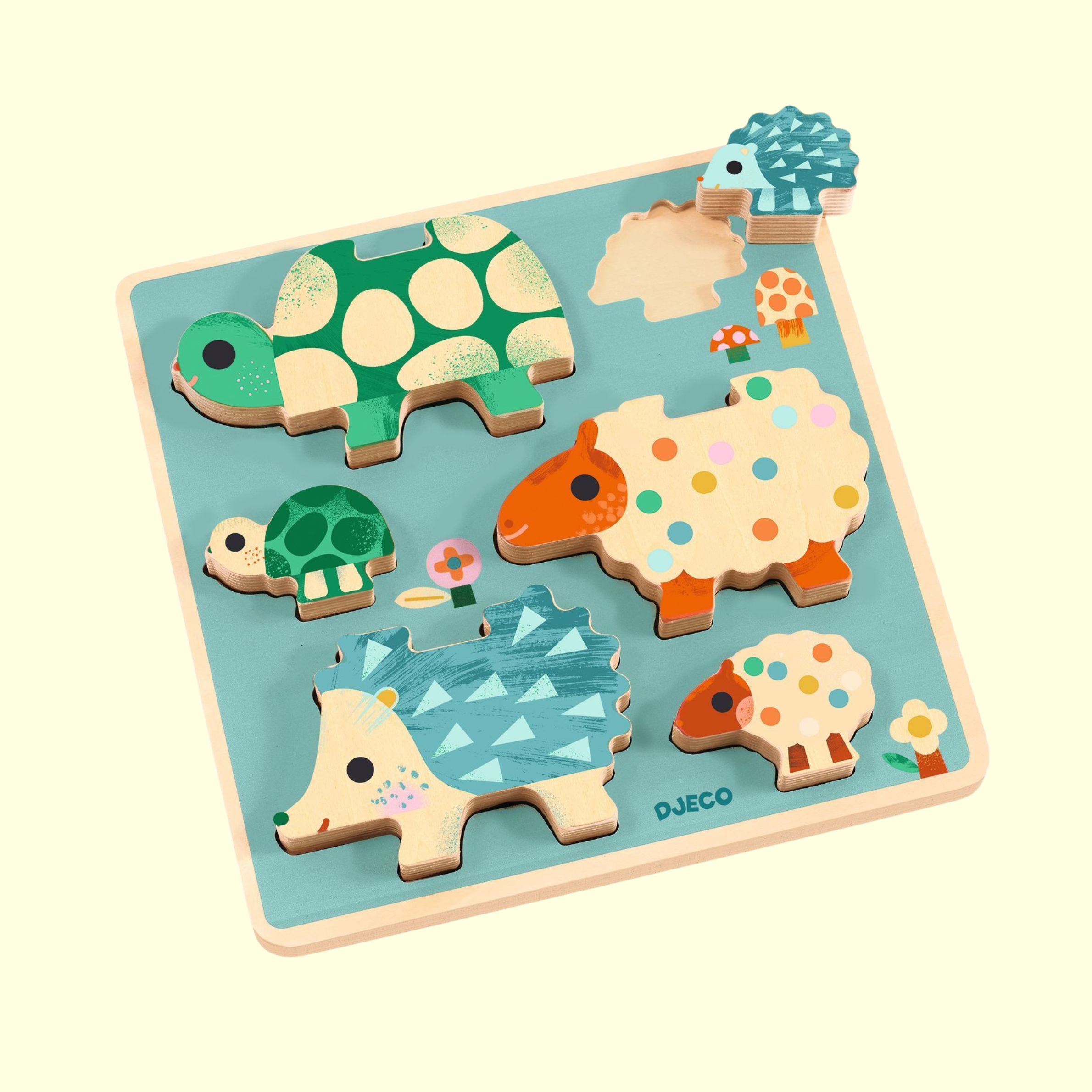 Djeco Puzz and Play Family Wooden 2-in-1 Puzzle