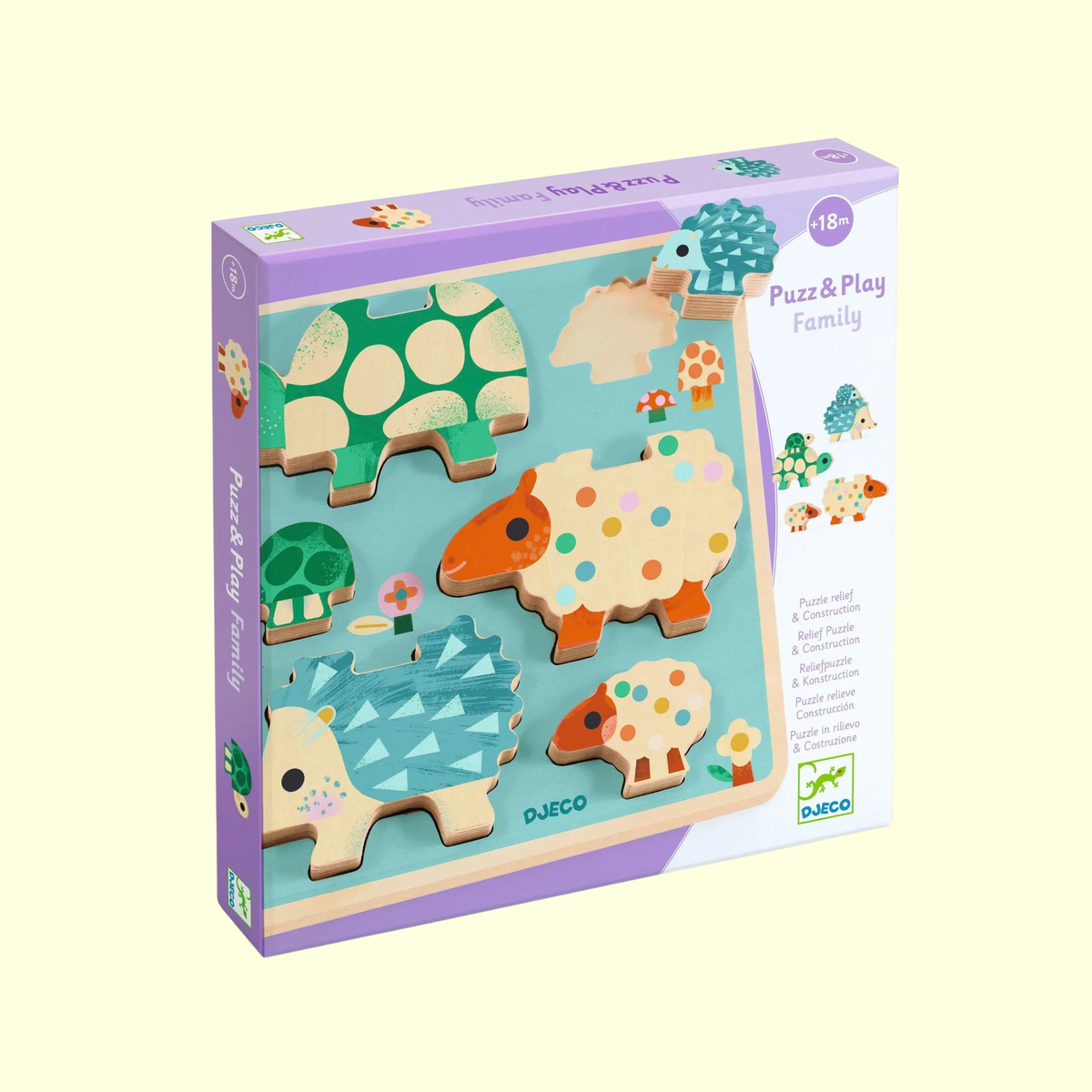 Djeco Puzz and Play Family Wooden 2-in-1 Puzzle
