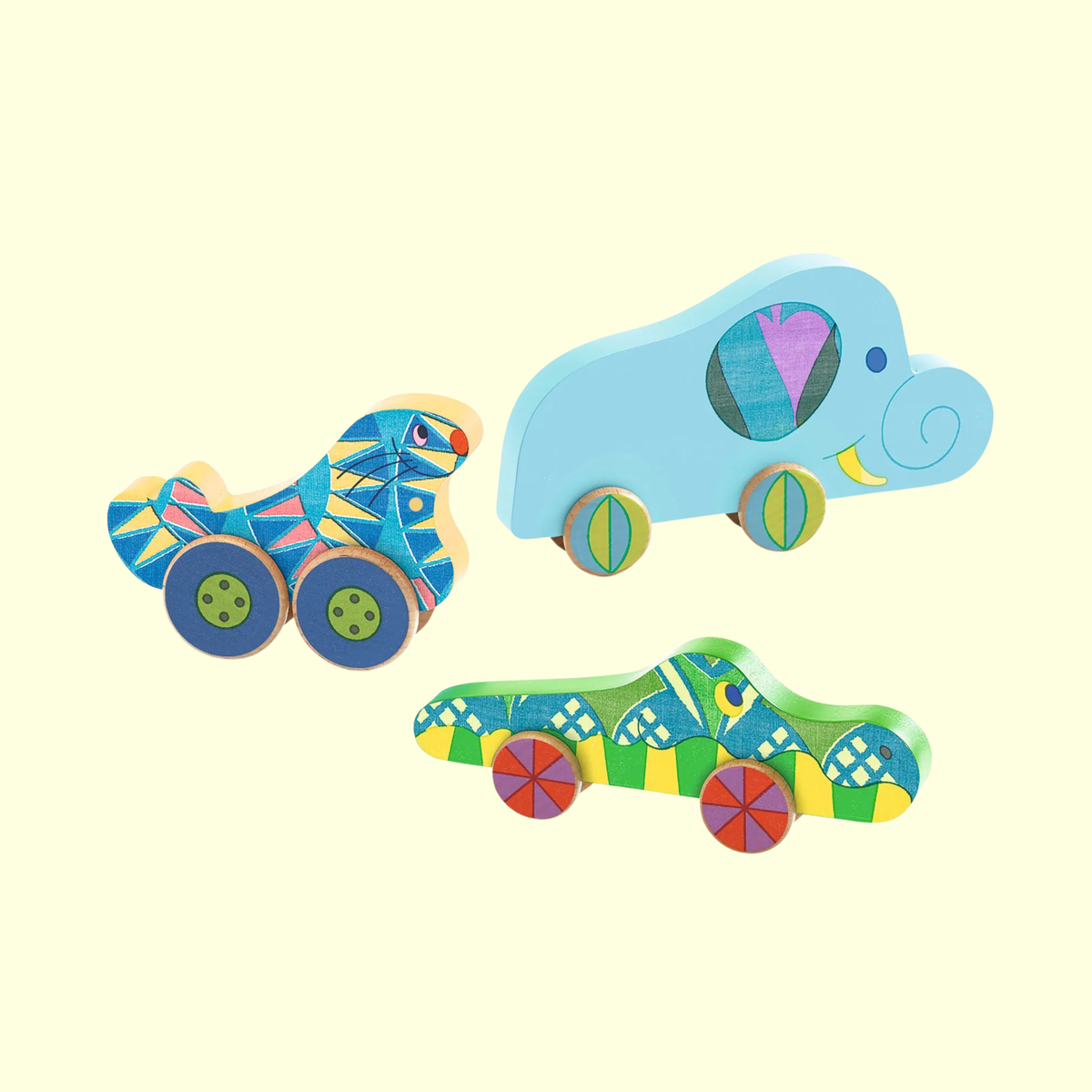 Djeco Puzz and Roll Bariolo 2-in-1 Wooden Puzzle