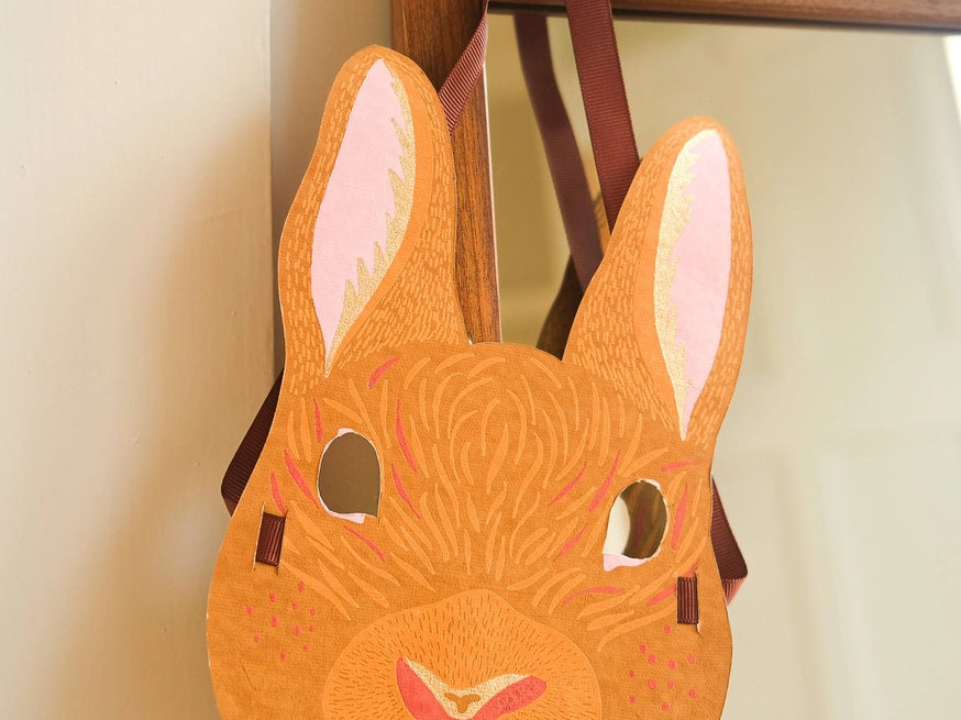 East End Press Rabbit Mask Greeting Card