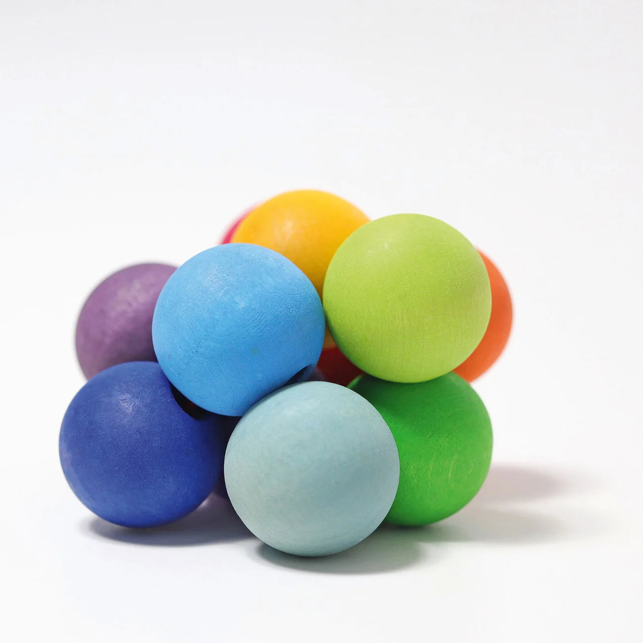 Colorful set of balls on a white background