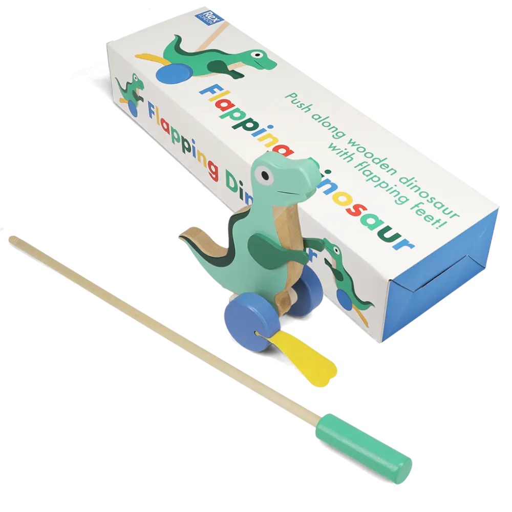 Rex London Push Along Flapping Dinosaur