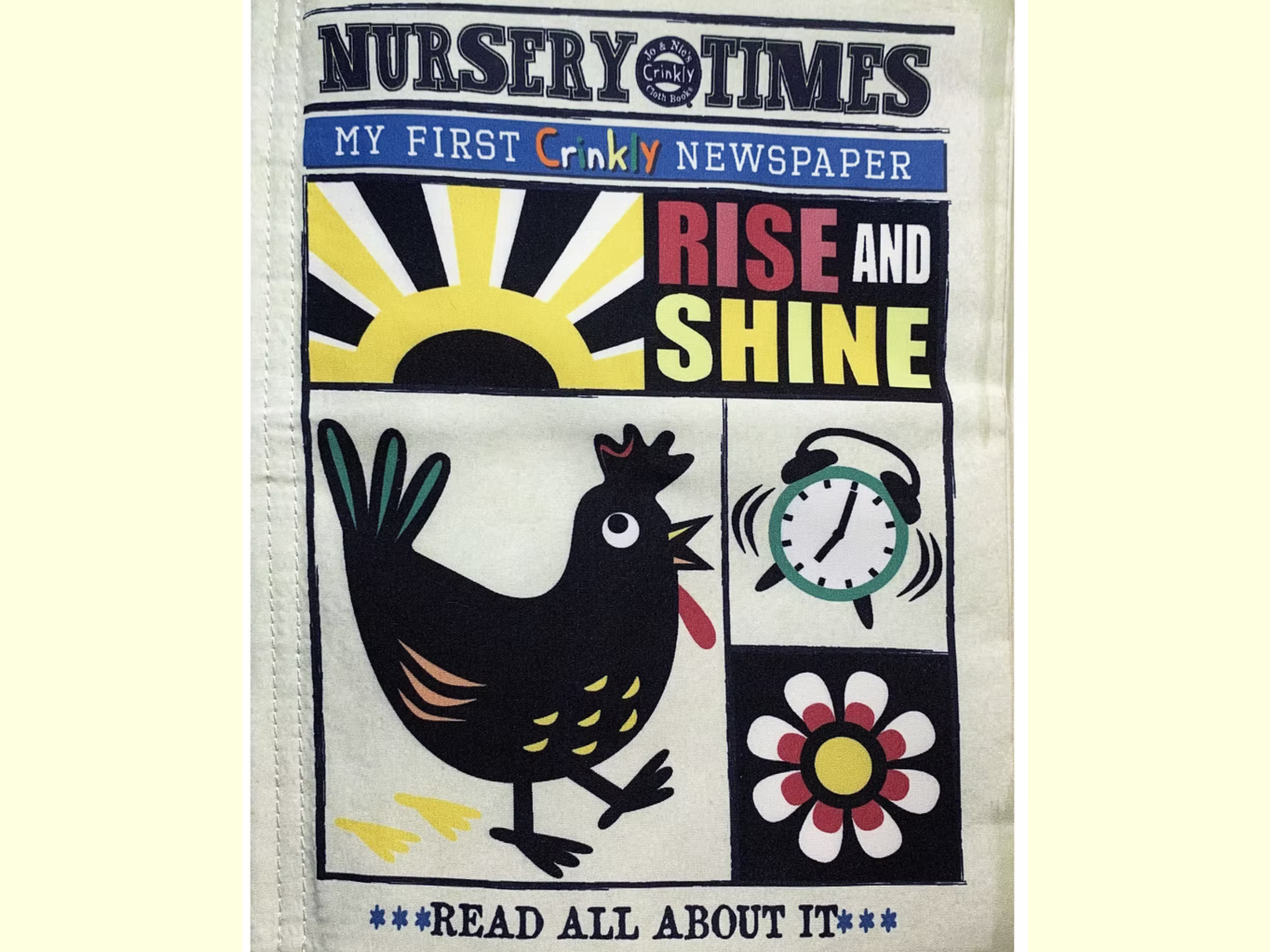 Jo & Nic's Crinkly Cloth Books - Rise and Shine High Contrast