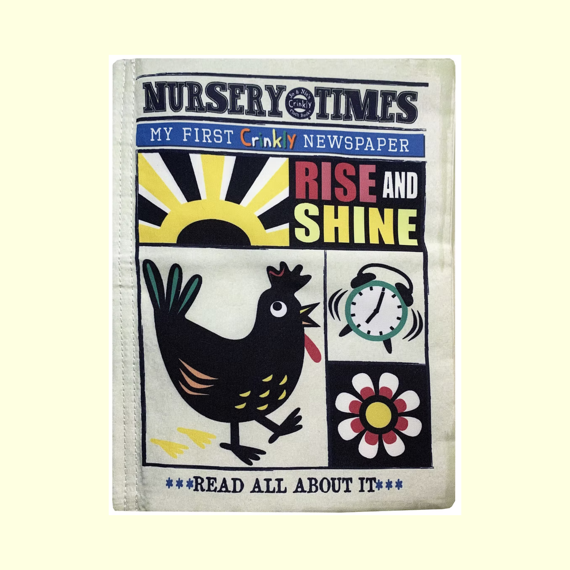 Jo & Nic's Crinkly Cloth Books - Rise and Shine High Contrast