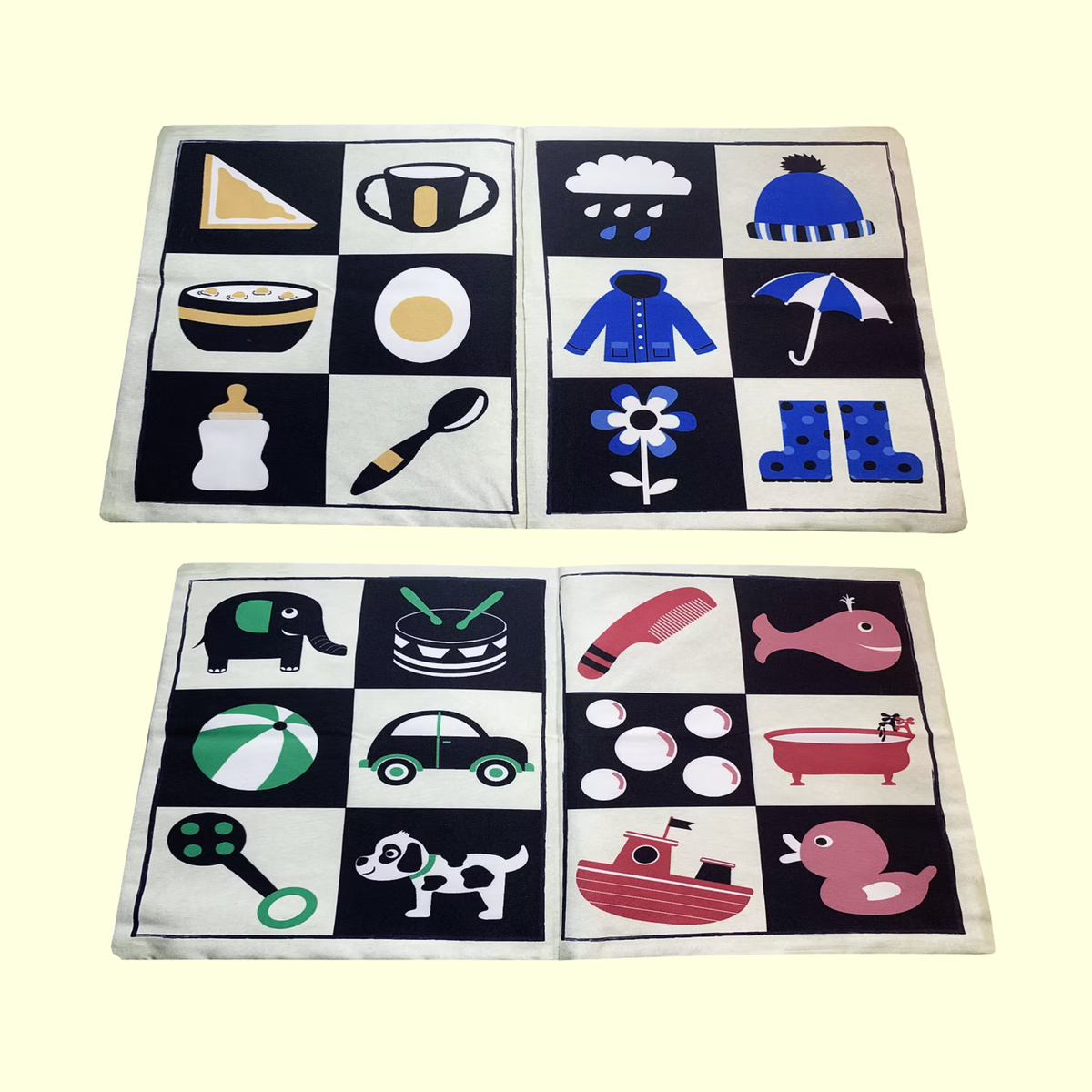 Jo & Nic's Crinkly Cloth Books - Rise and Shine High Contrast