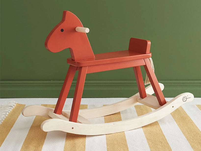 Kid's Concept Rocking Horse Orange Red, Carl Larsson