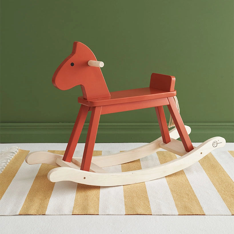 Kid's Concept Rocking Horse Orange Red, Carl Larsson
