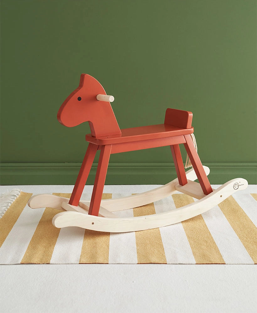 Kid's Concept Rocking Horse Orange Red, Carl Larsson