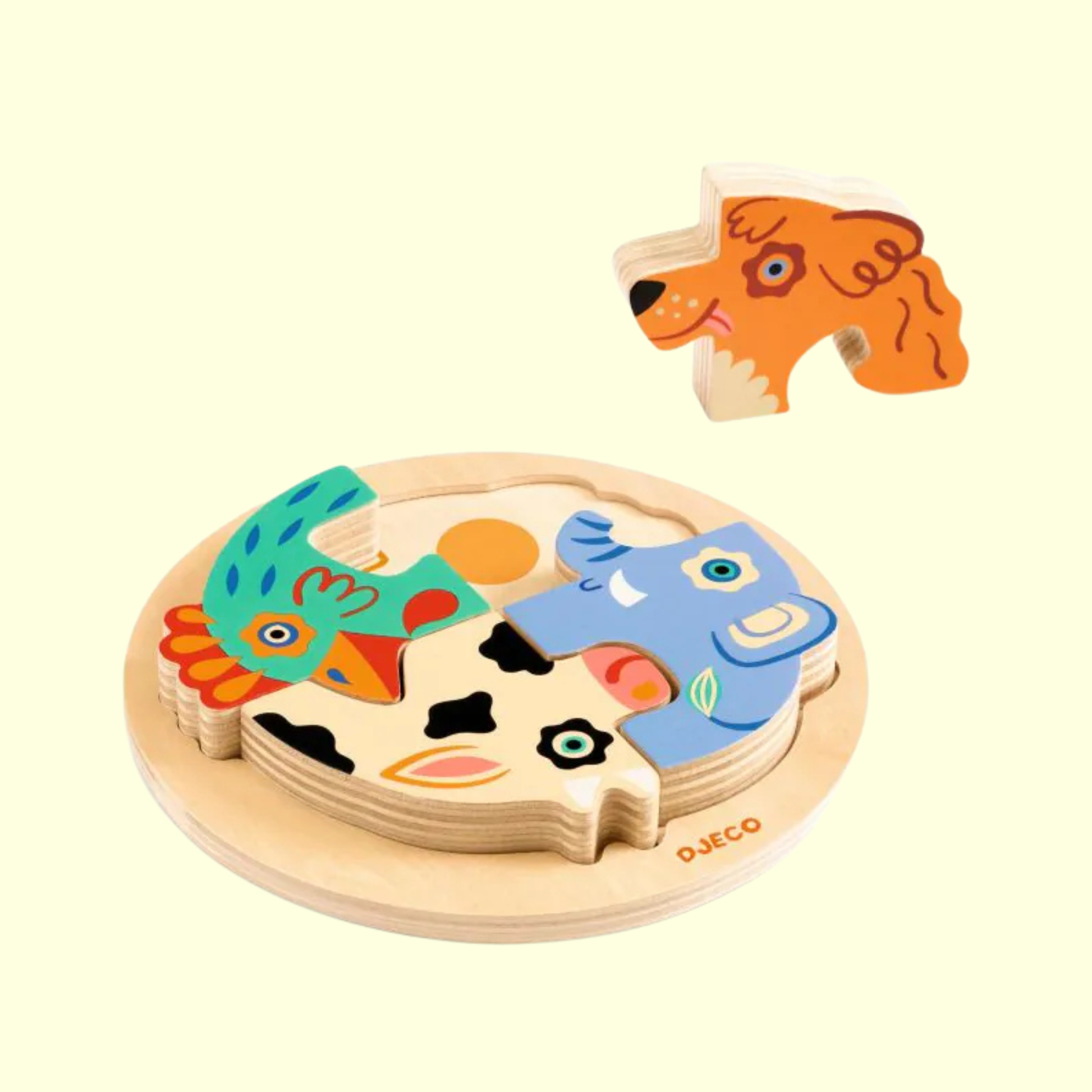 Djeco Rondo Dog Wooden Puzzle