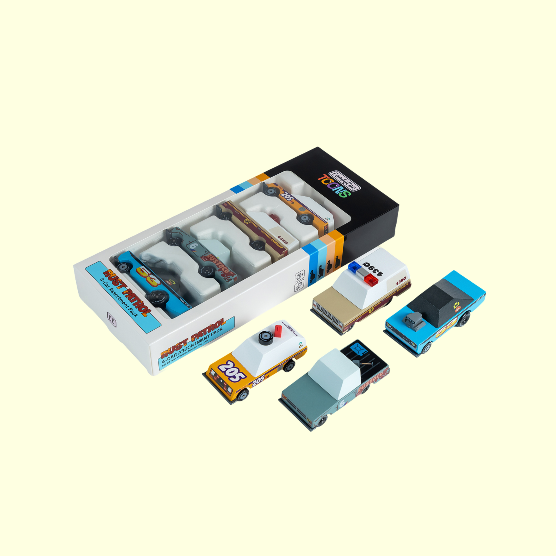 Candylab Toons Rust Patrol 4-Pack Race Cars