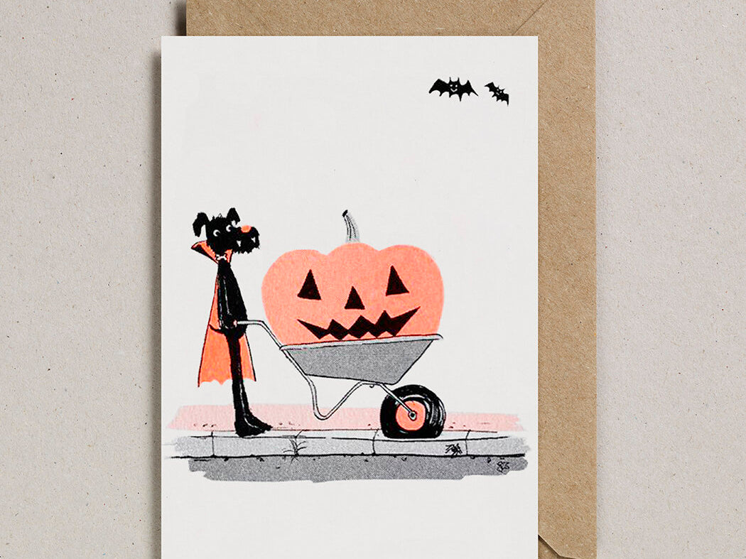 Halloween Dog Rusty Studio Greetings Card