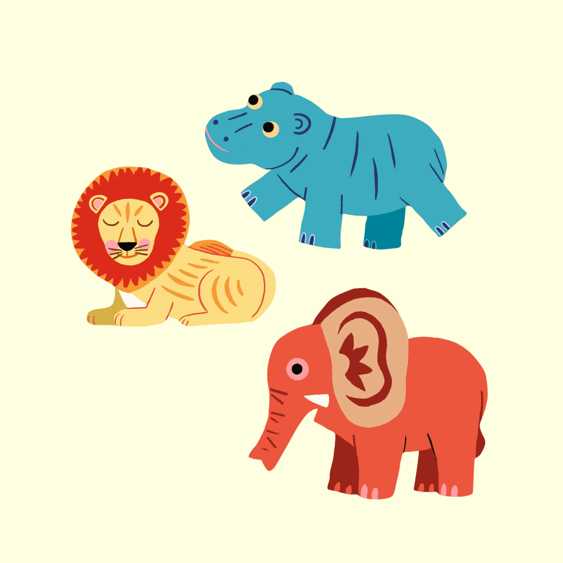 Djeco Big Stickers - Safari Animals