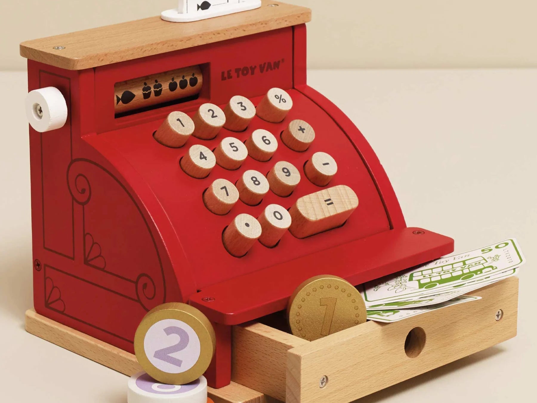 Le Toy Van Vintage Wooden Shop Till