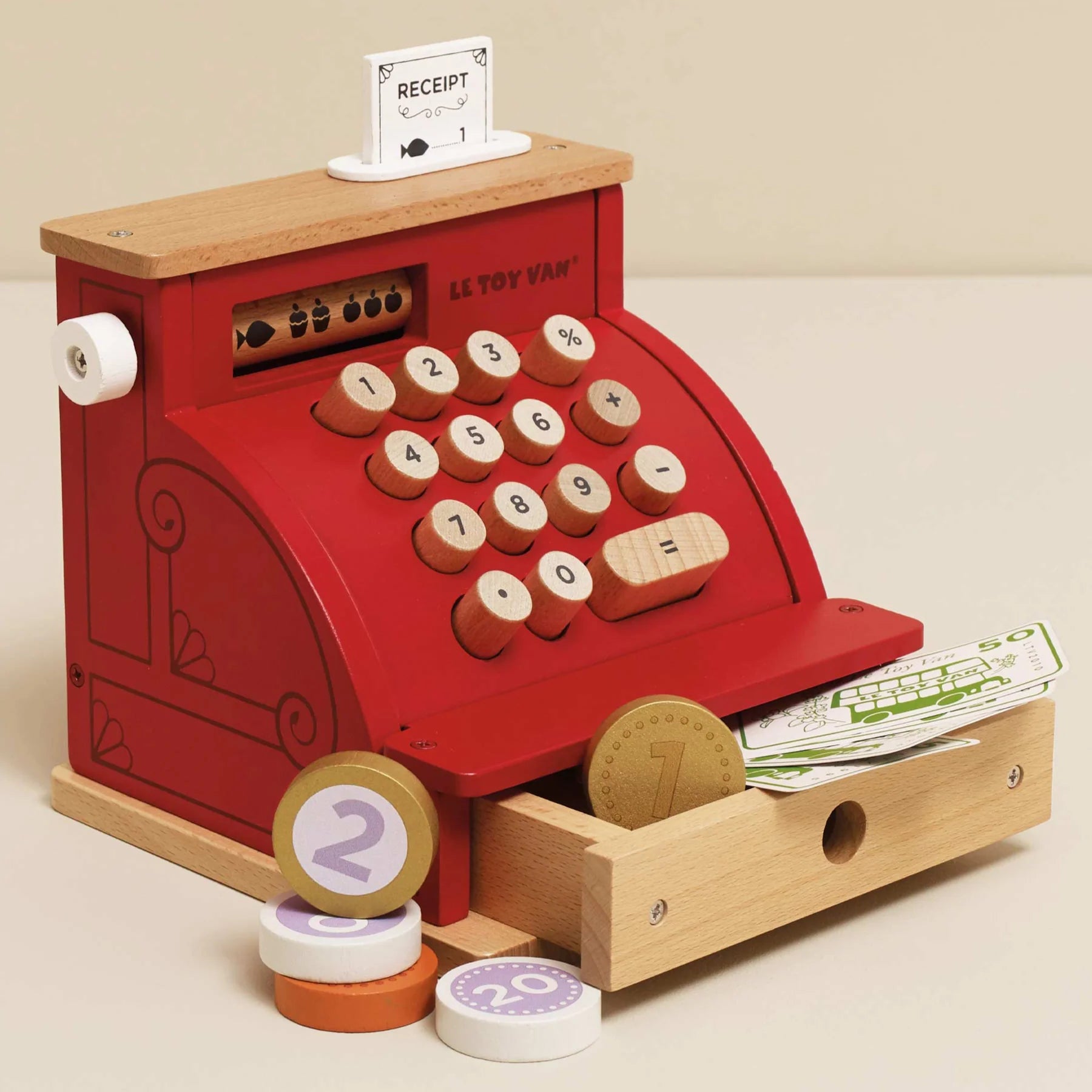 Le Toy Van Vintage Wooden Shop Till