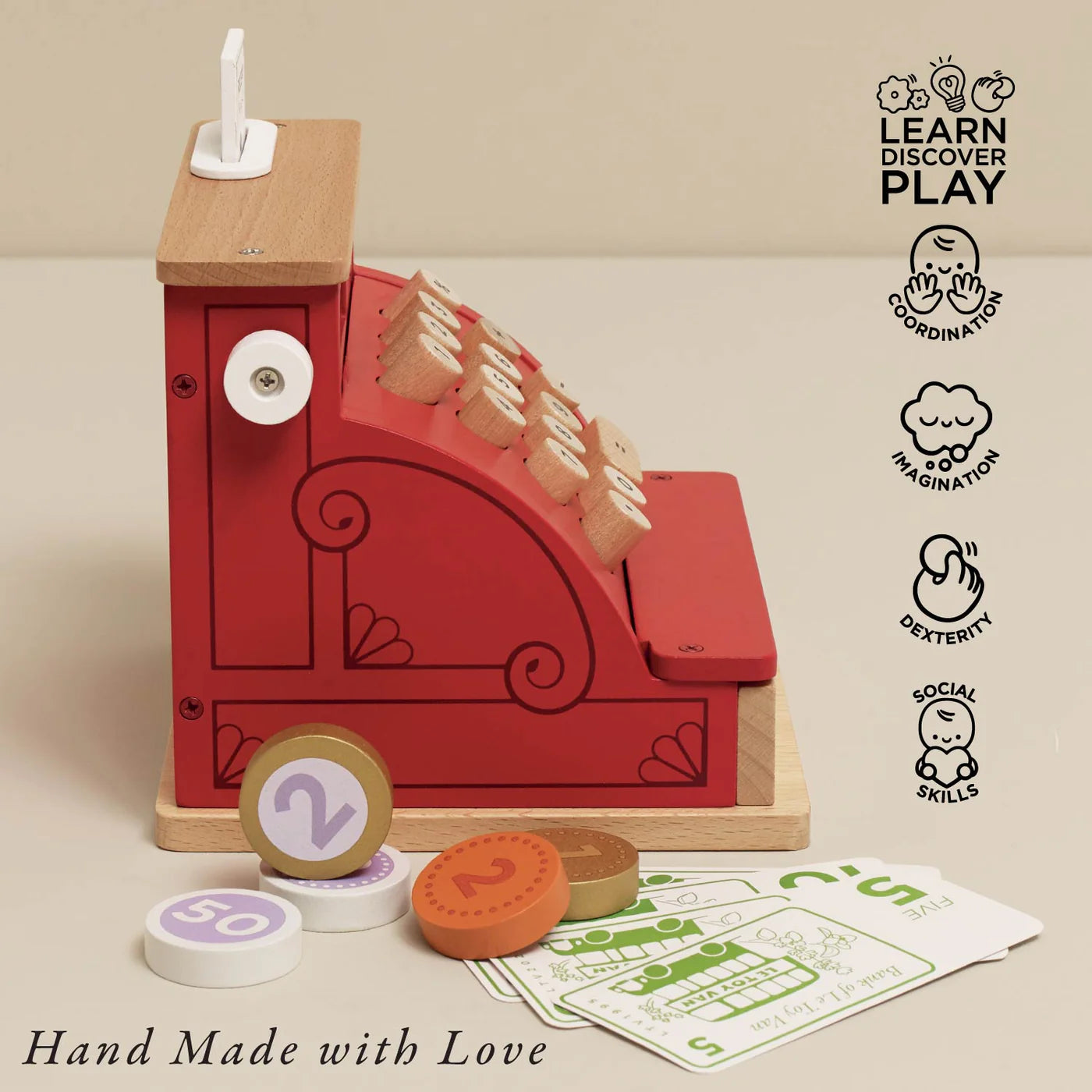 Le Toy Van Vintage Wooden Shop Till