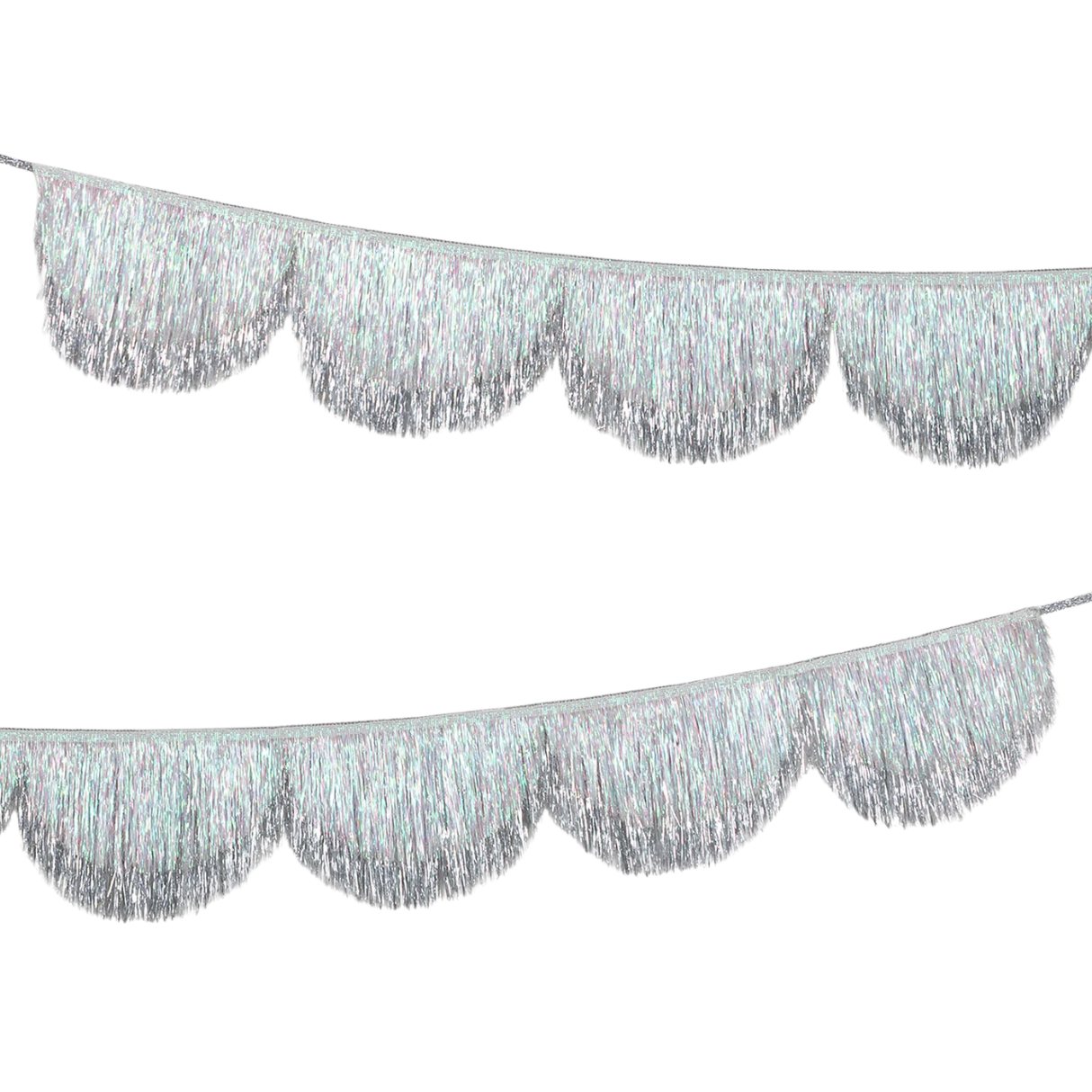 Meri Meri Silver Iridescent Tinsel Scallop Garland