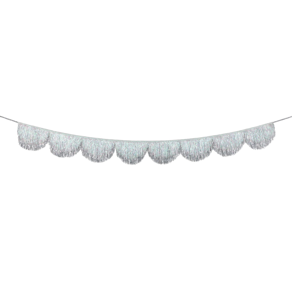 Meri Meri Silver Iridescent Tinsel Scallop Garland