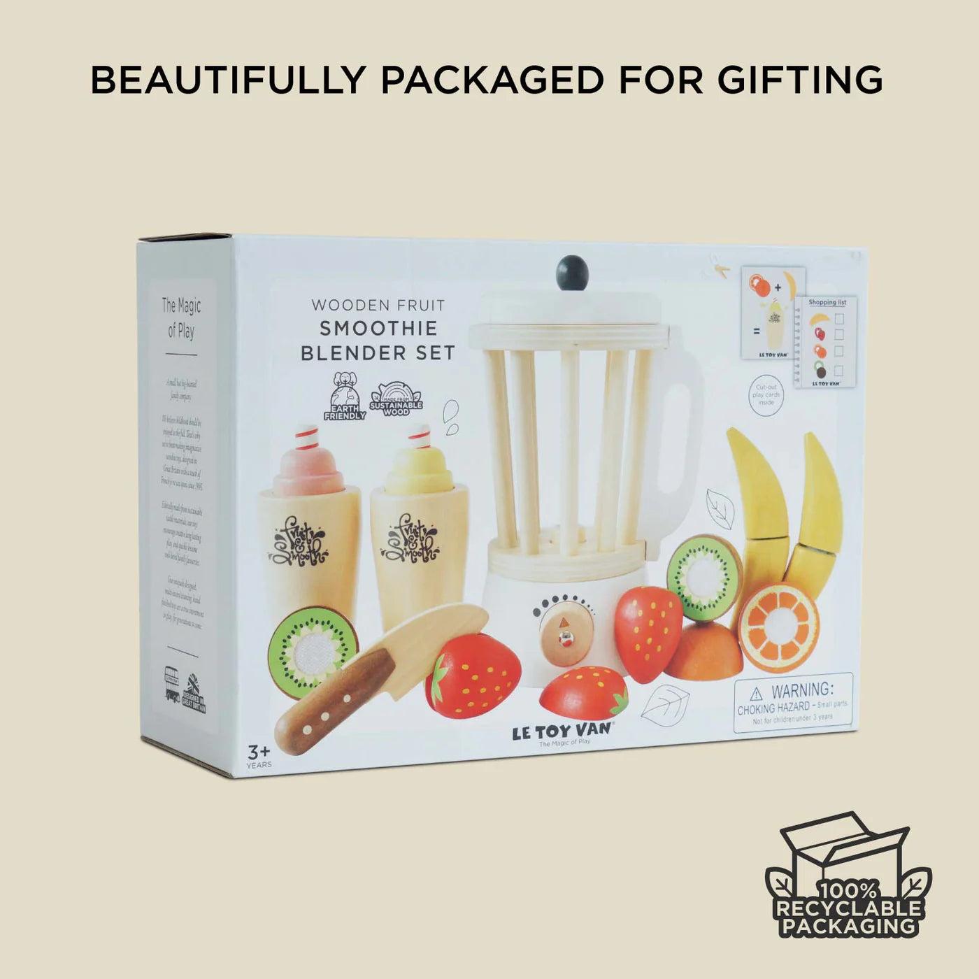 Le Toy Van Wooden Fruit & Smoothie Blender Set