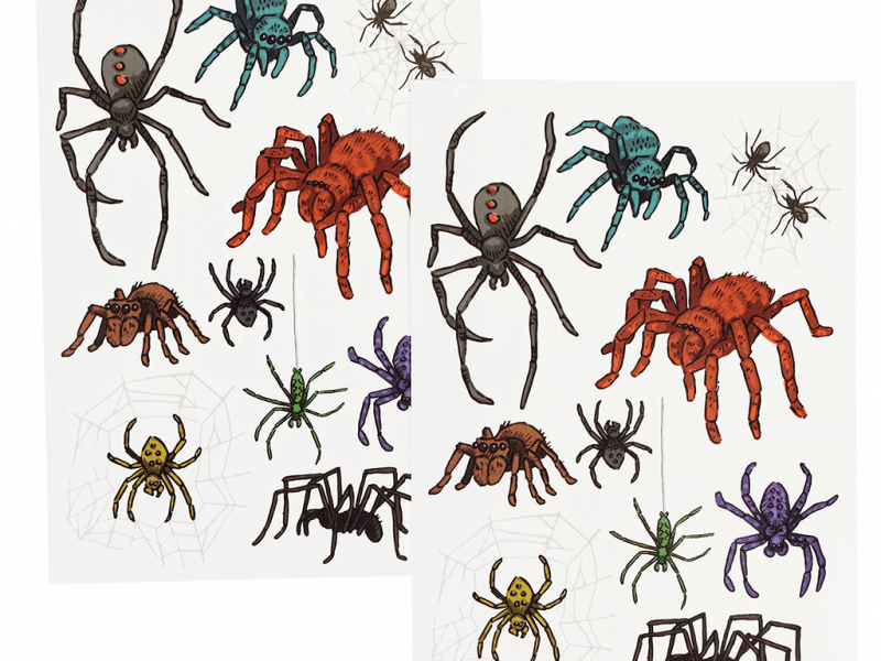 Rex London Temporary Tattoos: Spiders