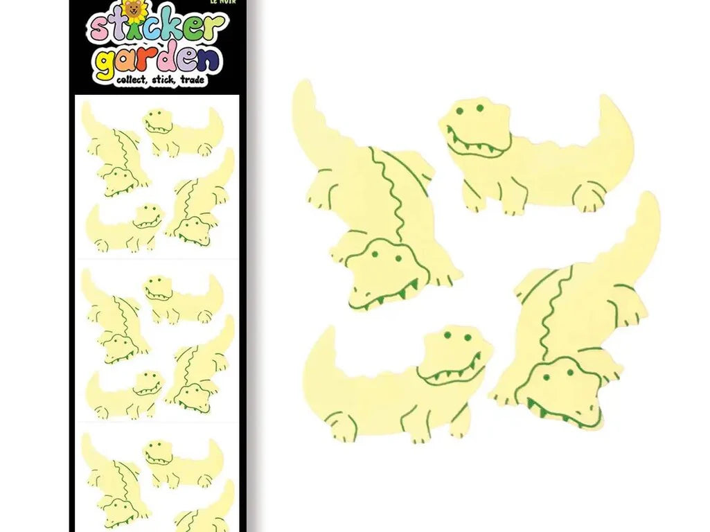Sticker Garden Glow in the Dark Crocodile Stickers