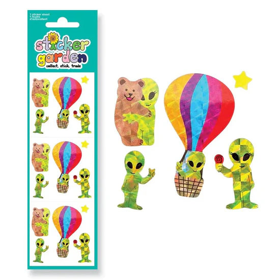 Sticker Garden Prism We Come In Peace Alien Stickers