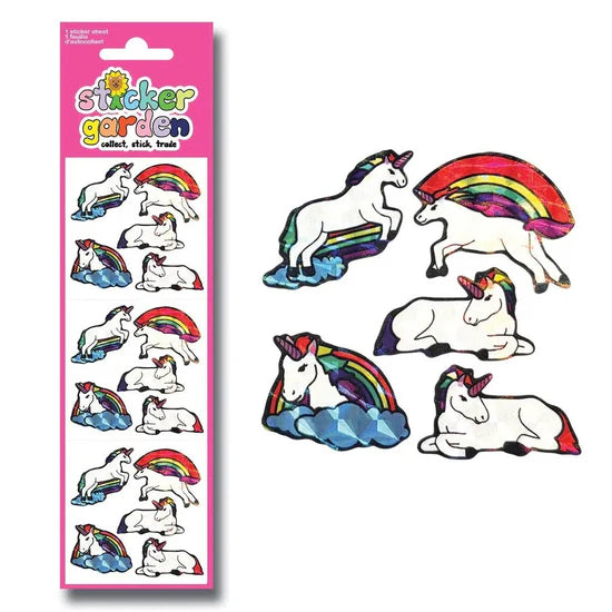 Sticker Garden Prism Rainbow Unicorn Stickers